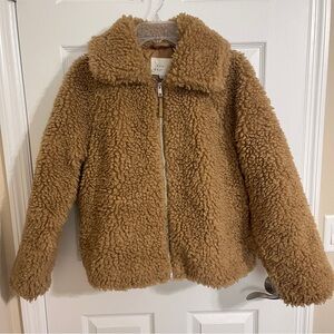 A New Day Women’s Bomber Teddy Sherpa Jacket Size Medium